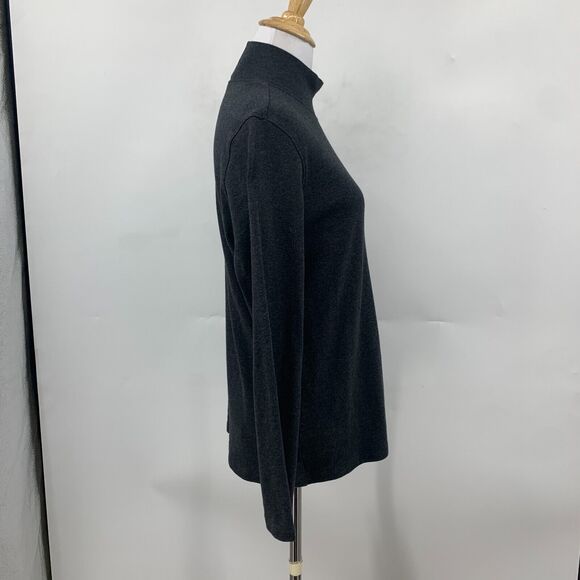Pendleton Turtleneck Shirt Womens PL Large Petite Dark Gray Long Sleeve Cotton - Picture 4 of 12